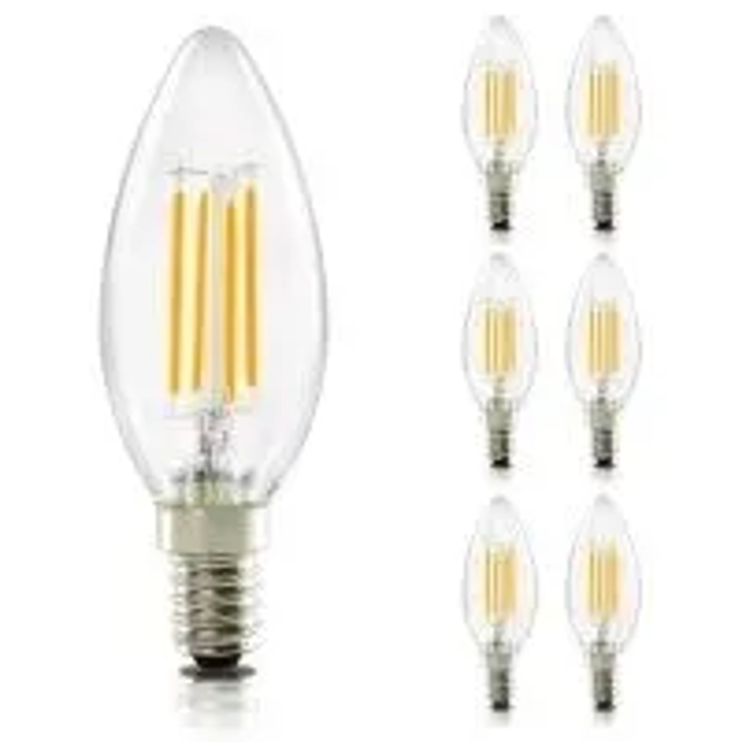 NETTLIFE LED Leuchtmittel aus Glass L10Transparent 6er-Set