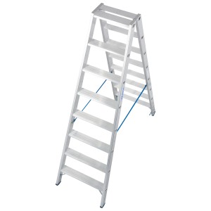 Krause Doppelleiter Stabilo mit 2x8 Stufen, Aluminium Leiter für den sicheren Einsatz.