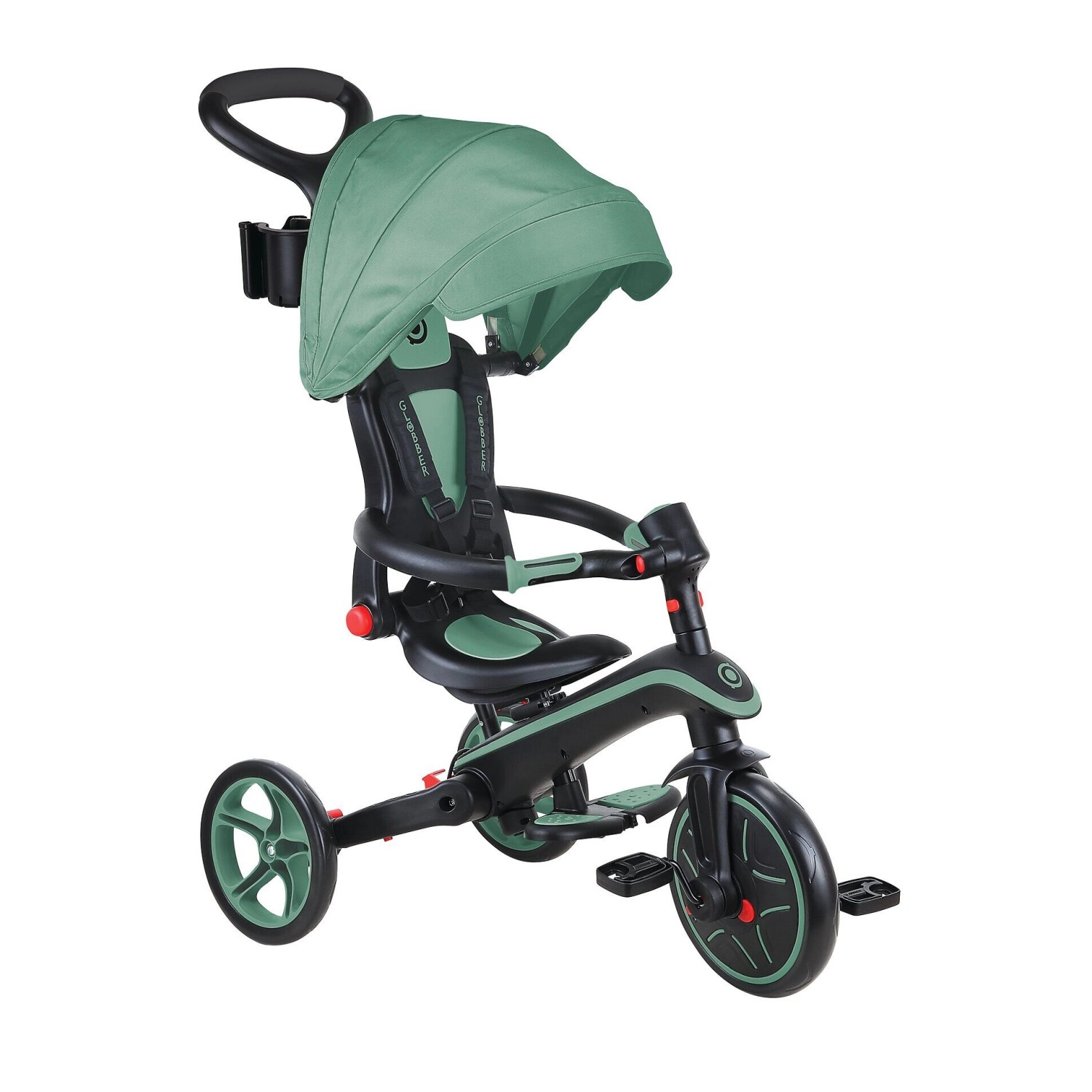 Globber Explorer Trike Foldable 4in1 Kinderwagen Dreirad Laufrad 10/8,5 Zol günstig online kaufen