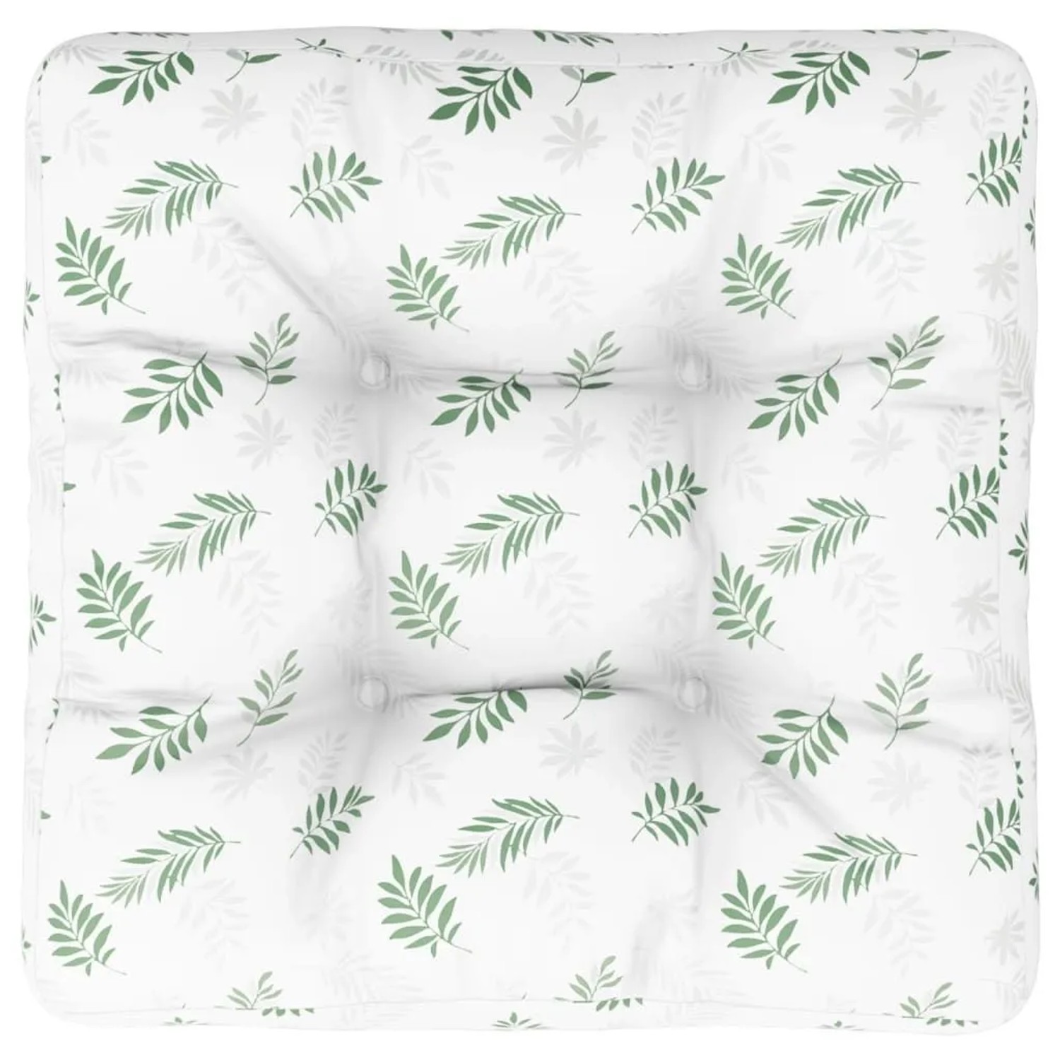 vidaXL Palettenkissen Blattmuster 50x50x12 cm Stoff 360443