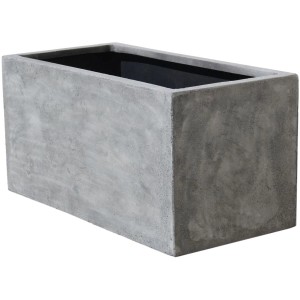 Grauer Vivanno Pflanzkübel Maxi in Betonoptik, 60x30x30 cm, ideal für Garten und Terrasse.