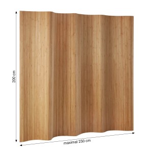 Homestyle4u Paravent Raumteiler in Braun 250x200 cm 302