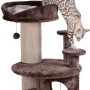 Trixie Senioren-Kratzbaum Emil, braun/beige mit Katze beim Klettern.