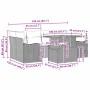 vidaXL Garten-Sofa-Set, 7-teilig, schwarz, Poly Rattan, mit Maßen. Ideal für Terrasse und Garten.