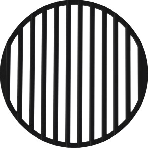 Runder Modulargrillrost für American Charcoal Holzkohlegrills, Ersatzteil.