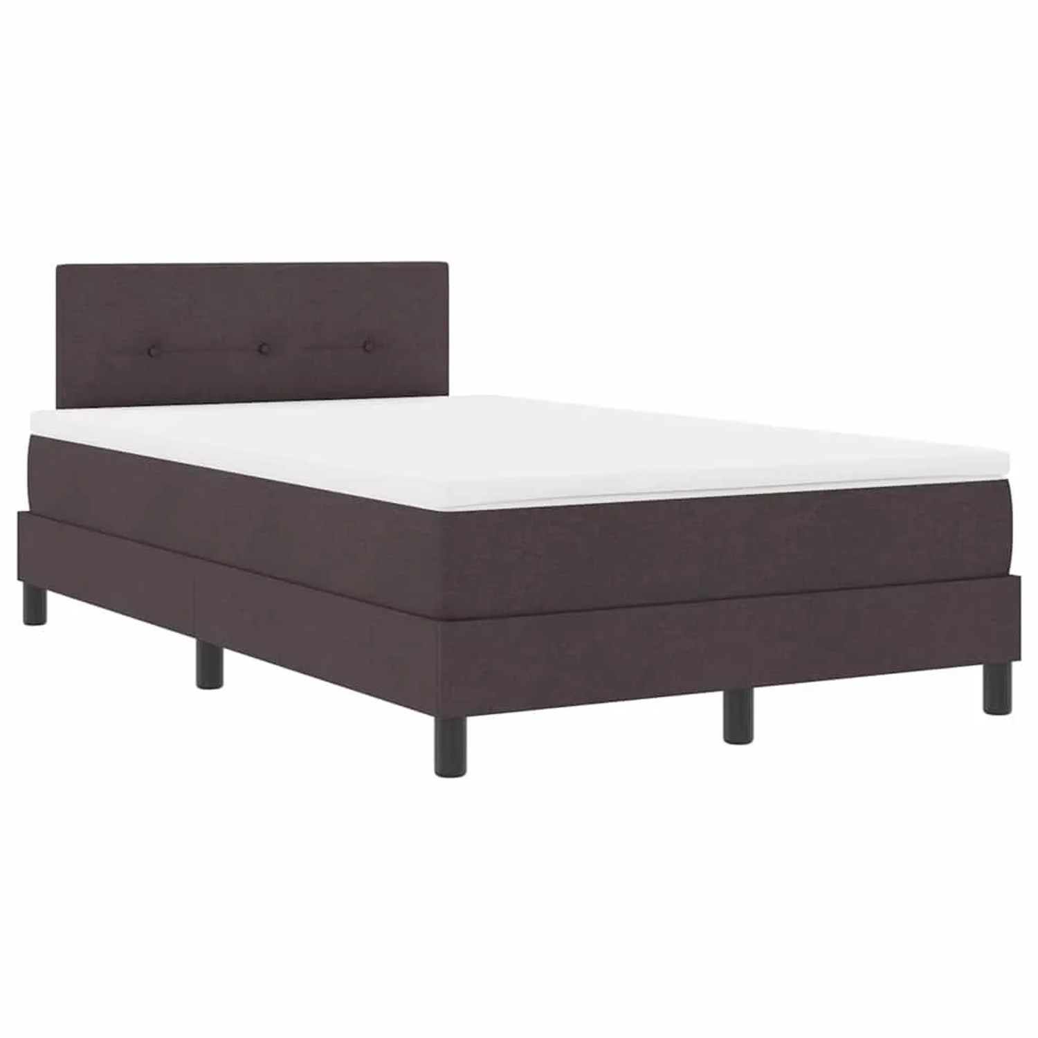 vidaXL Boxspringbett mit Matratze Dunkelbraun 120 x 190 cm Stoff 3342194 günstig online kaufen