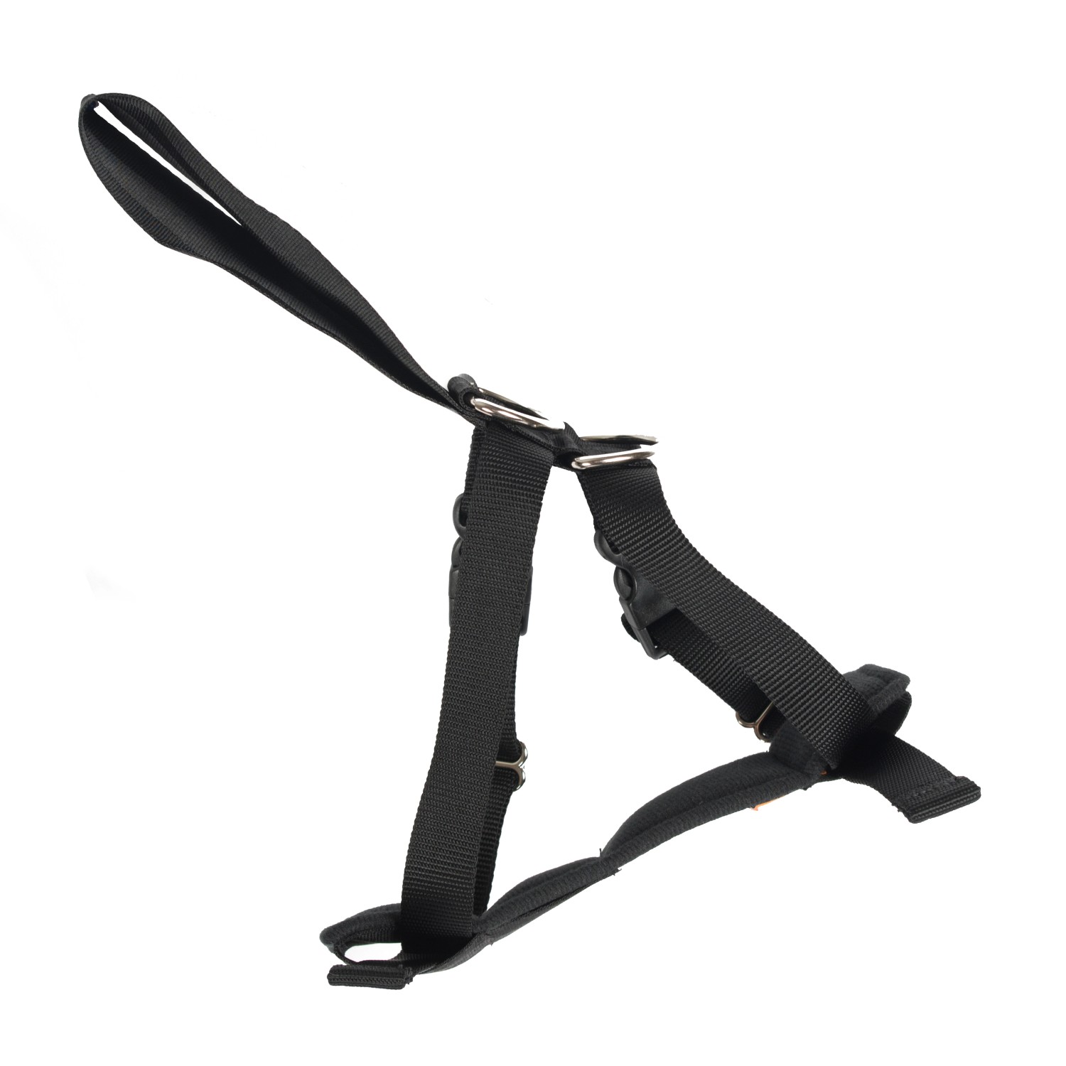 Schwarzer Heim RAC Sicherheitsgurt für große Hunde (51-76 cm Körperumfang).