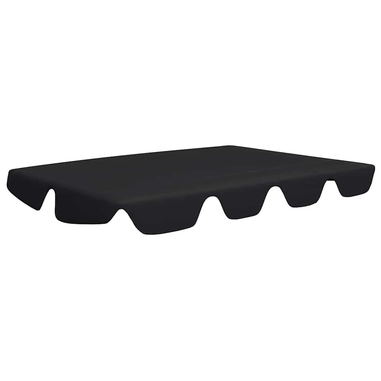 vidaXL Ersatzdach für Hollywoodschaukel Schwarz 188/168x145/110 cm 312093