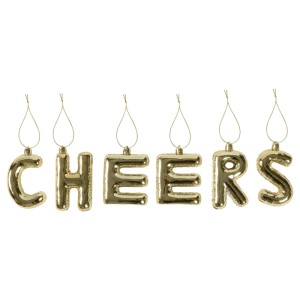 Mömax Christbaumanhänger Cheers Goldfarben