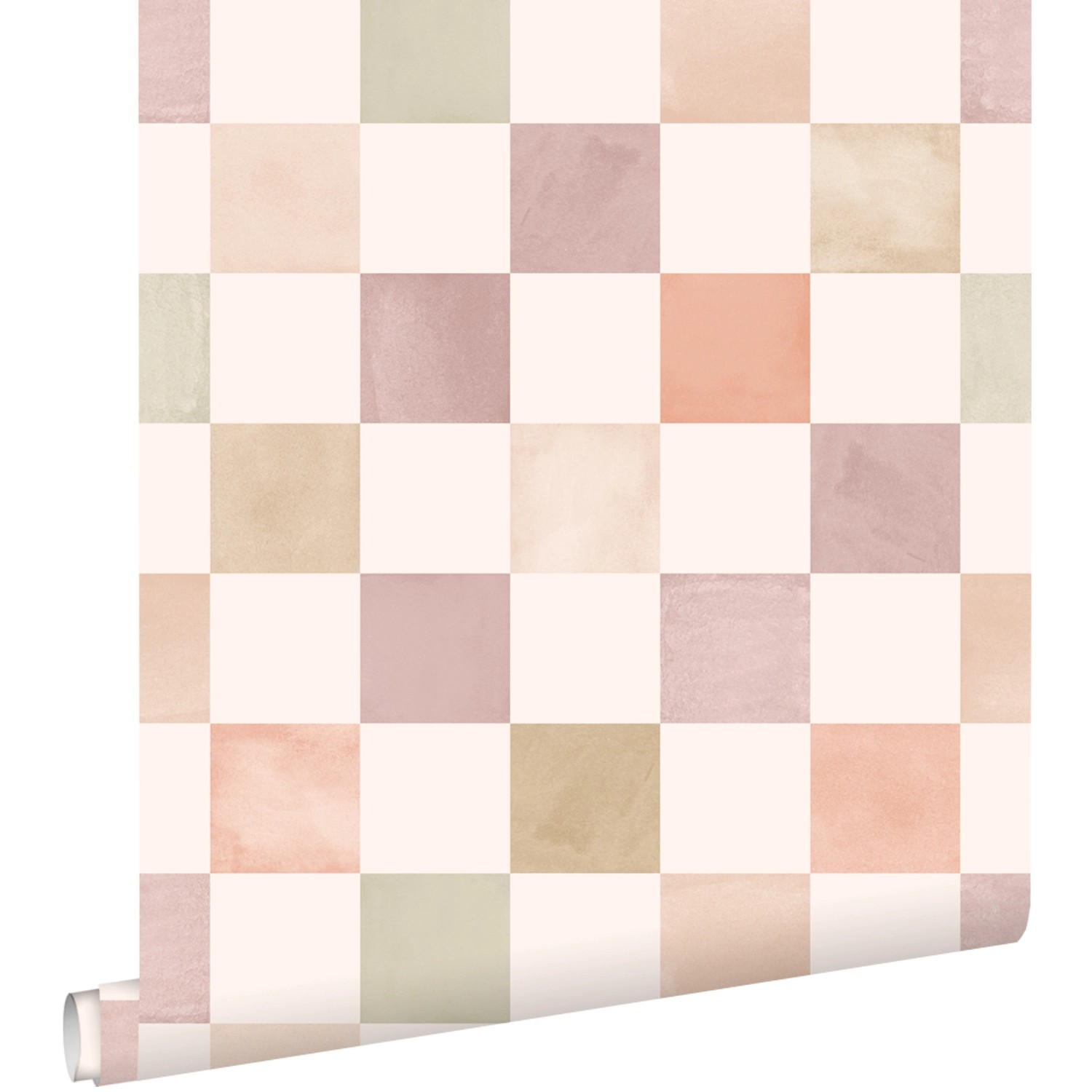 ESTAhome Tapete Karomuster Beige und Lila 50 x 900 cm günstig online kaufen