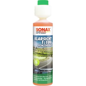 Sonax Klarsicht 1:100 Konzentrat für die Autopflege im Sommerbetrieb.