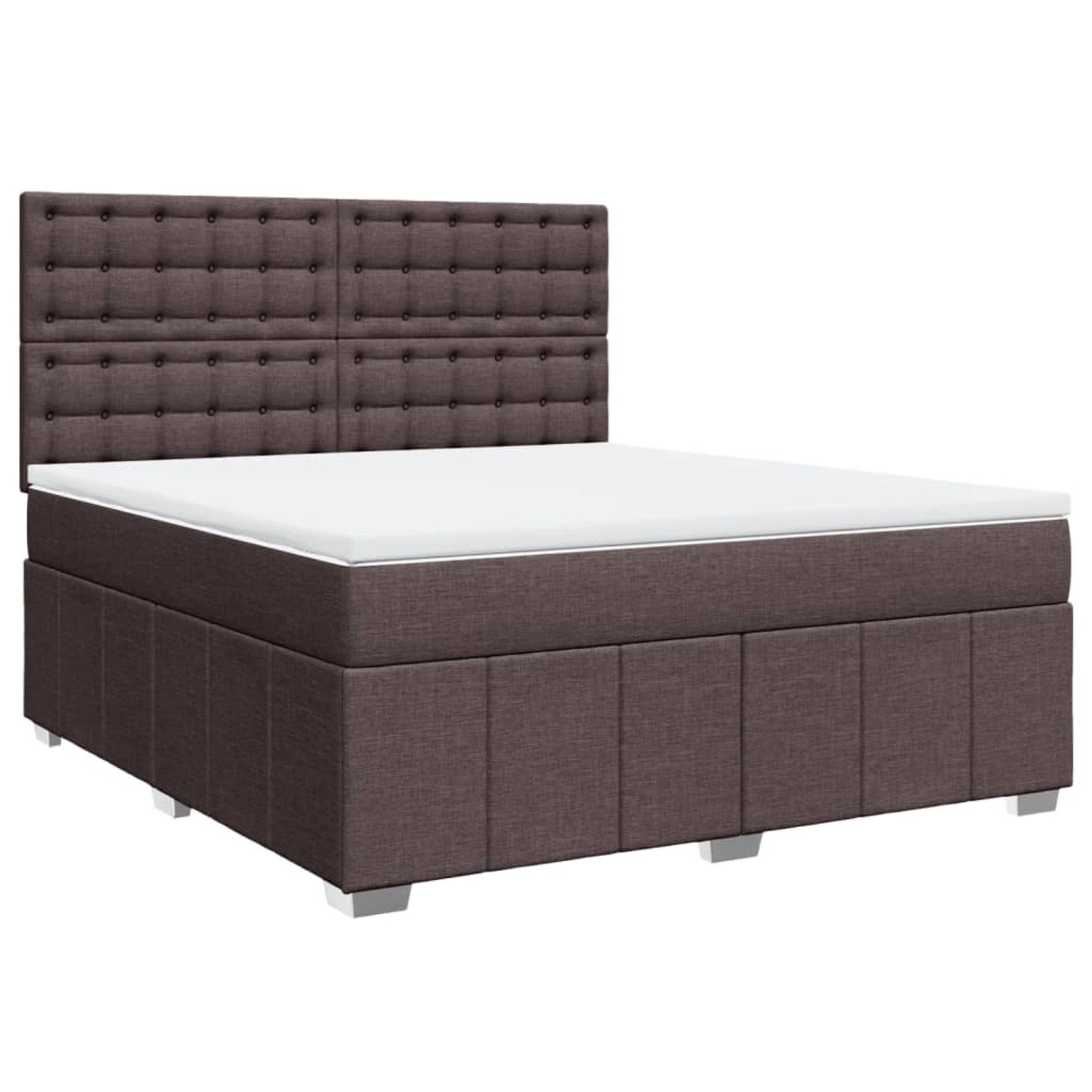 vidaXL Boxspringbett mit Matratze Dunkelbraun 180x200 cm Stoff 3291764 günstig online kaufen