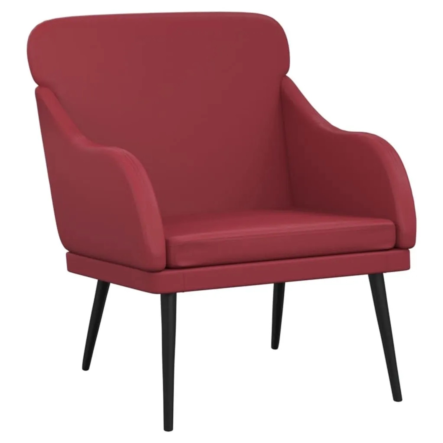 vidaXL Sessel Weinrot 63x76x80 cm Kunstleder 351428