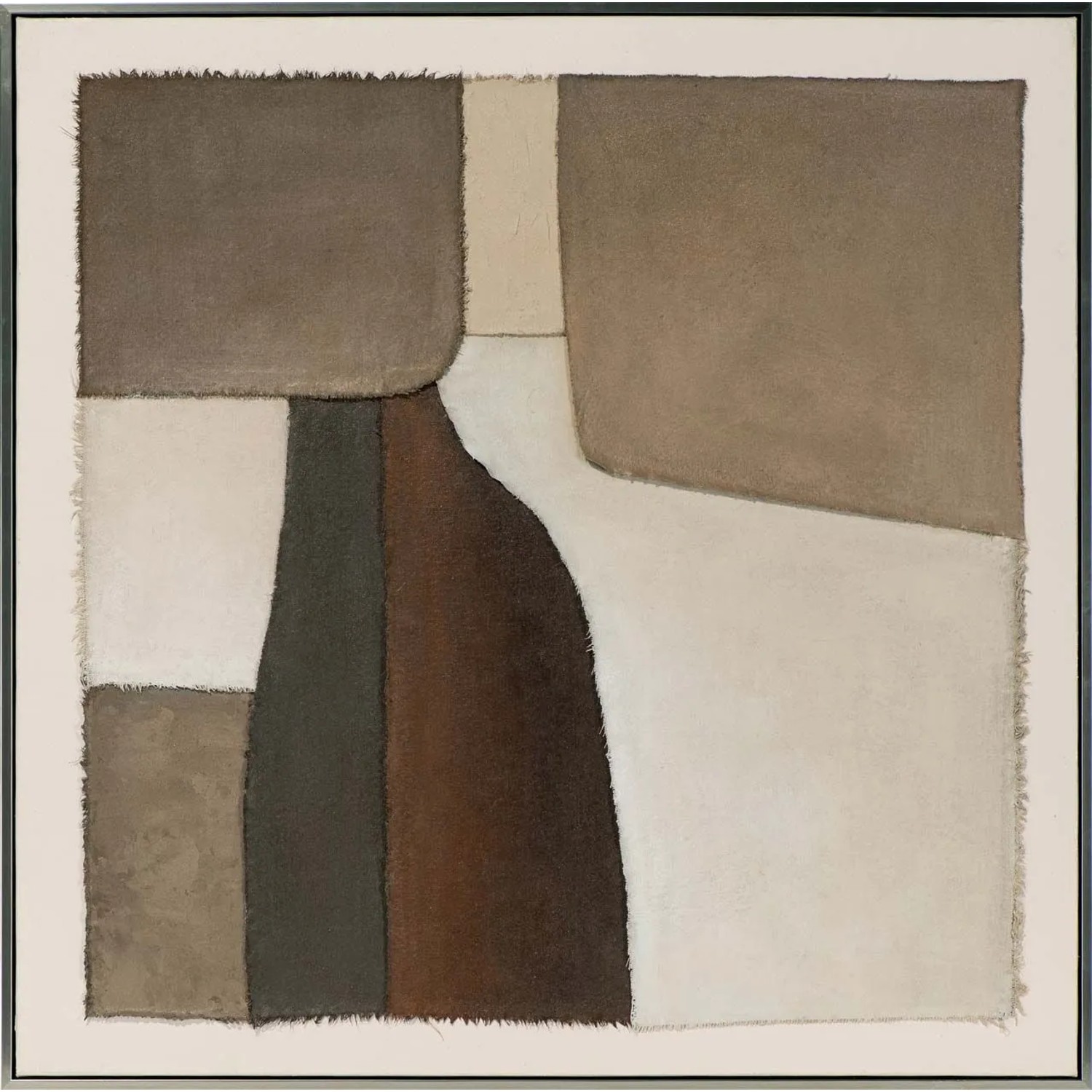 Art Universe Leinwandbild Brown Geometry 80 x 80 cm