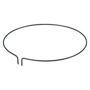 Kreisförmiger Peacock Stützring, 38 cm, dunkelgrün, aus verzinktem Stahl für den Garten.