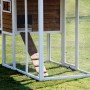 XL Hühnerstall mit Freigehege aus Holz (FSC®), Rampe und Nistkasten.