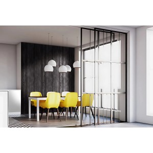 Anthrazitfarbenes WALLFACE Wandpaneel in Holzoptik, passend zur Kategorie Paneele.