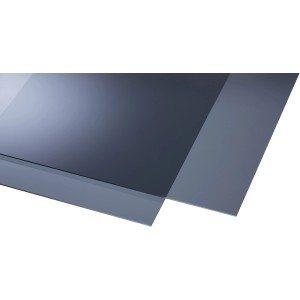 Graue Acryl Platte, 3 mm stark, glatte Oberfläche. Ideal für Kunststoffbedachung und vielseitige Anwendungen.