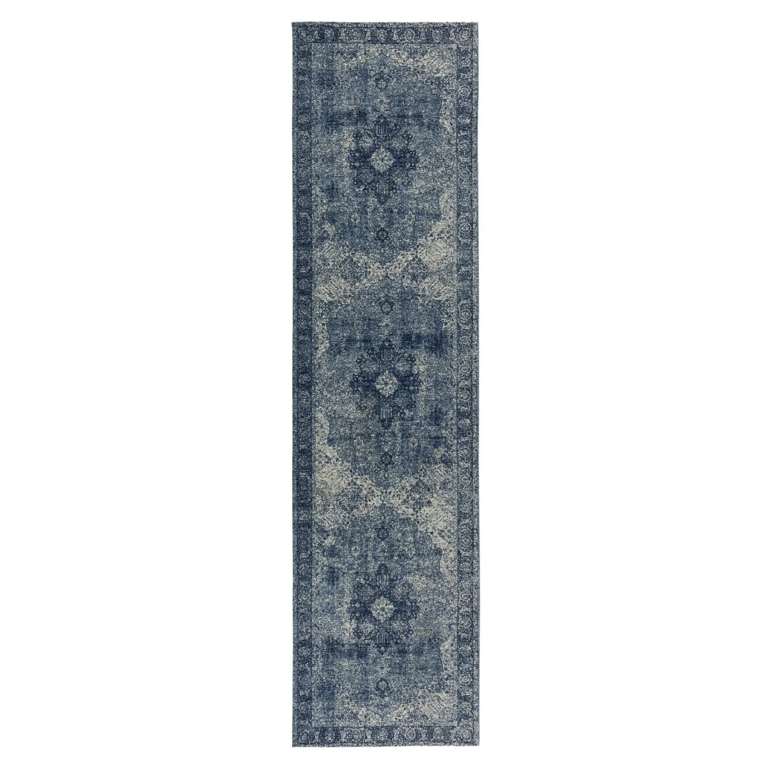 Flair Rugs Vintageteppich Antique Vintage 60 cm x 230 cm Blau