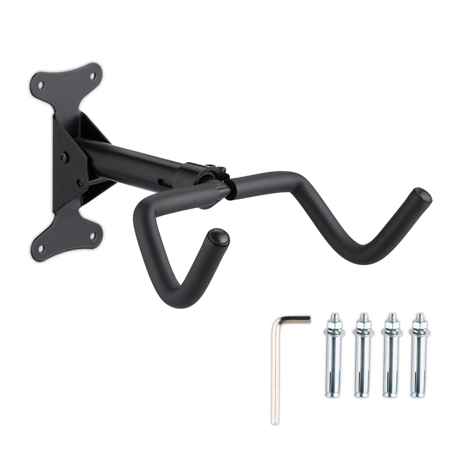 Relaxdays Fahrrad Wandhalterung Eisen Schwarz Klappbar 40 cm x 27,5 cm x 9 cm 1,1 kg