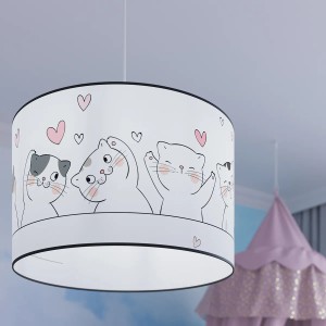 Sollux Lighting Hängeleuchte Cat 40 mit Katzenmotiv für Kinderzimmer.