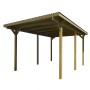 Weka Einzelcarport 606 aus Holz, 300x500 cm, mit stabiler Dachkonstruktion.