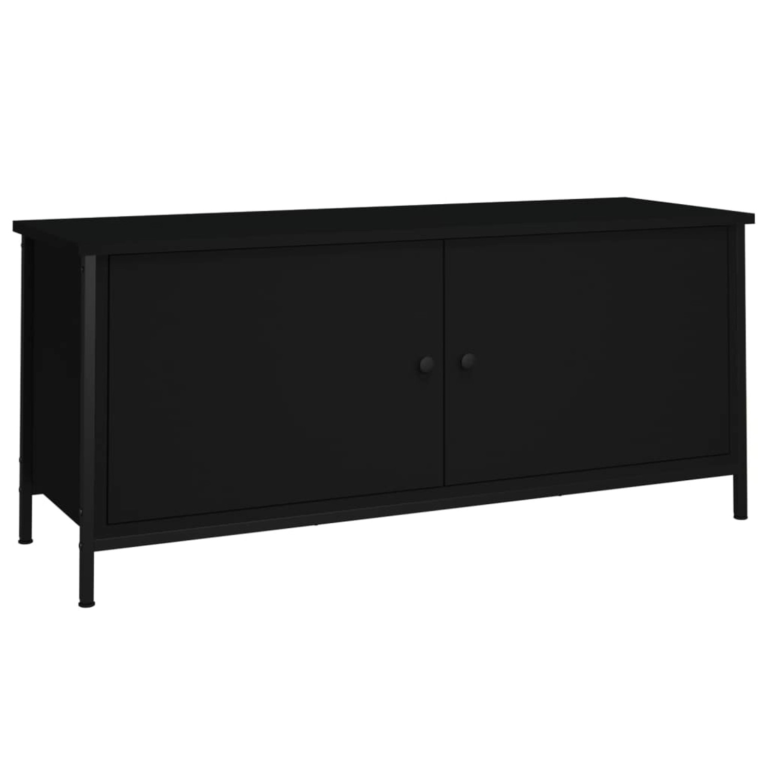 vidaXL TV-Schrank mit Türen Schwarz 102x35x45 cm Holzwerkstoff 826290