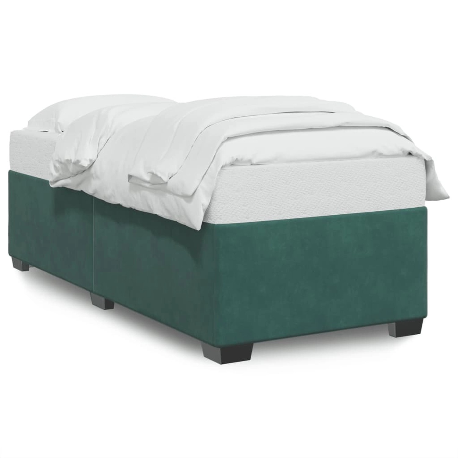vidaXL Bettgestell ohne Matratze Dunkelgrün 80x200 cm Samt 3284598