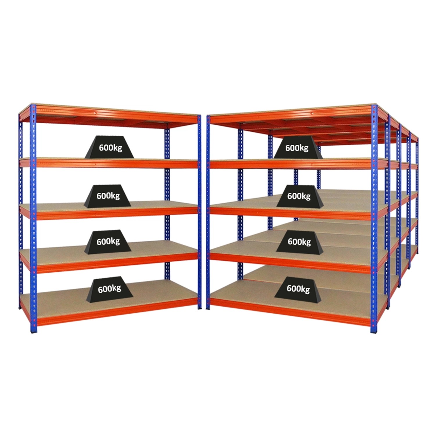 PROREGAL Mega Deal 5x Profi Schwerlastregal Bison HxBxT 180 x 160 x 60 cm 5 günstig online kaufen