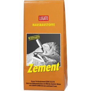 5 kg Sack Zement, Portlandzement zum Anmischen von Mörtel, Estrich und Beton.