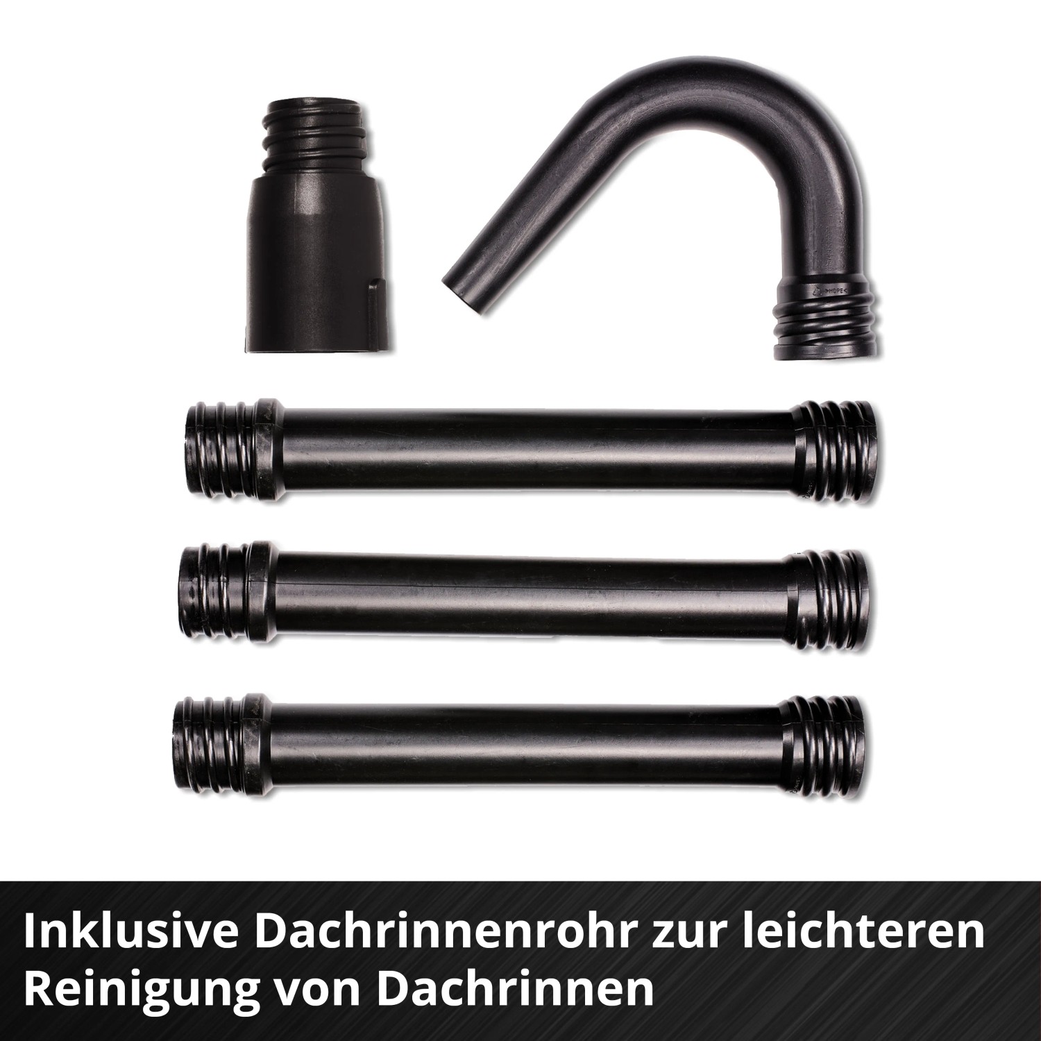 Dachrinnen-Reinigungsset für Einhell Akku-Laubbläser GP-LB 18/200 Li GK-Solo, bestehend aus 5 Teilen.