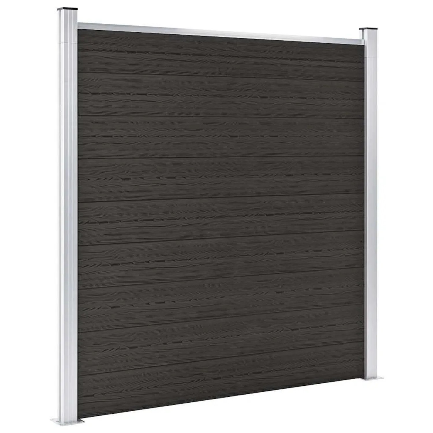 Thumbnail - vidaXL Zaunelement WPC 180x186 cm Schwarz 148972