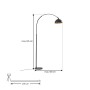 Lindby Stehlampe Bogenleuchte Tonka 10030606 Modern in Schwarz aus Metall 1-flammig E27 Wohnzimmerleuchte_5
