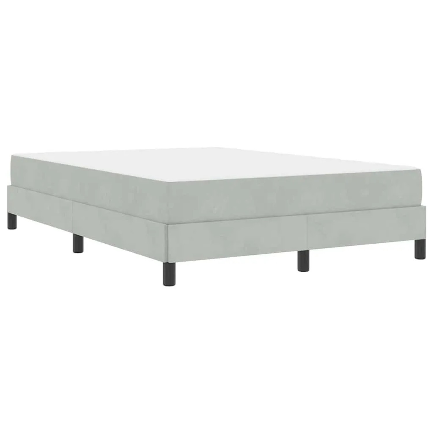 vidaXL Boxspringbett mit Matratze Hellgrau 160 x 200 cm Stoff 3398701 günstig online kaufen