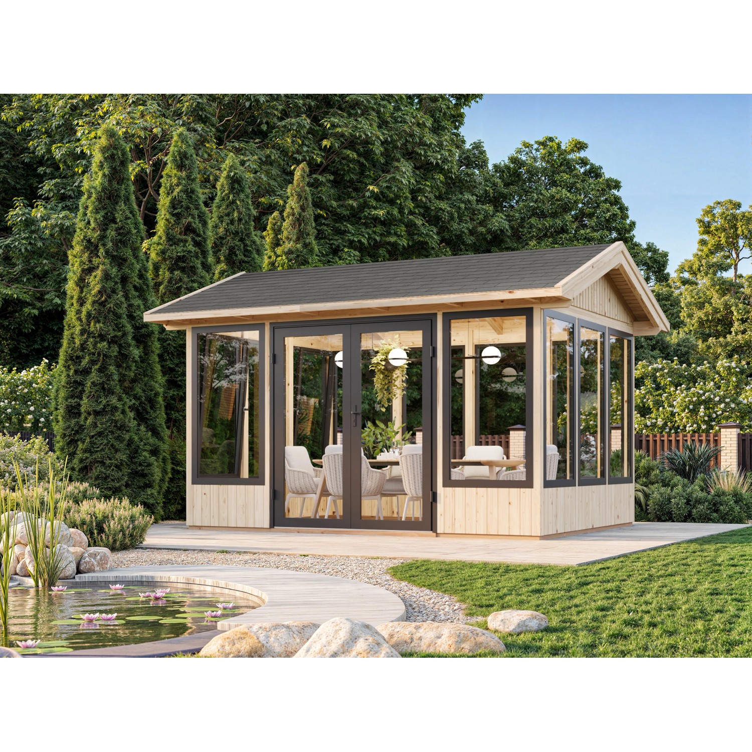 Palmako Pavillon Isabella 401 x 303 cm Naturbelassen FSC® günstig online kaufen
