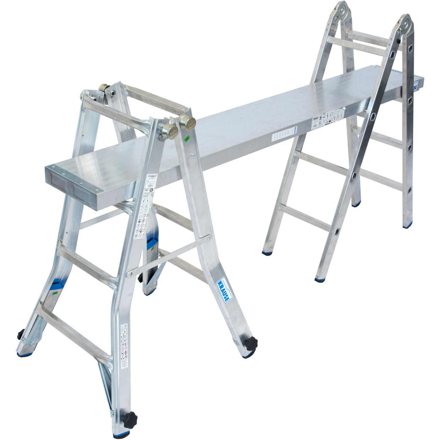 Krause Stabilo Gelenk-Teleskop-Leiter als Arbeitsbühne mit 4 x 4 Sprossen.