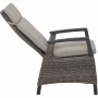 Verstellbarer Siena Garden Corido Dining Move Sessel in Anthrazit-Matt mit Kissen.