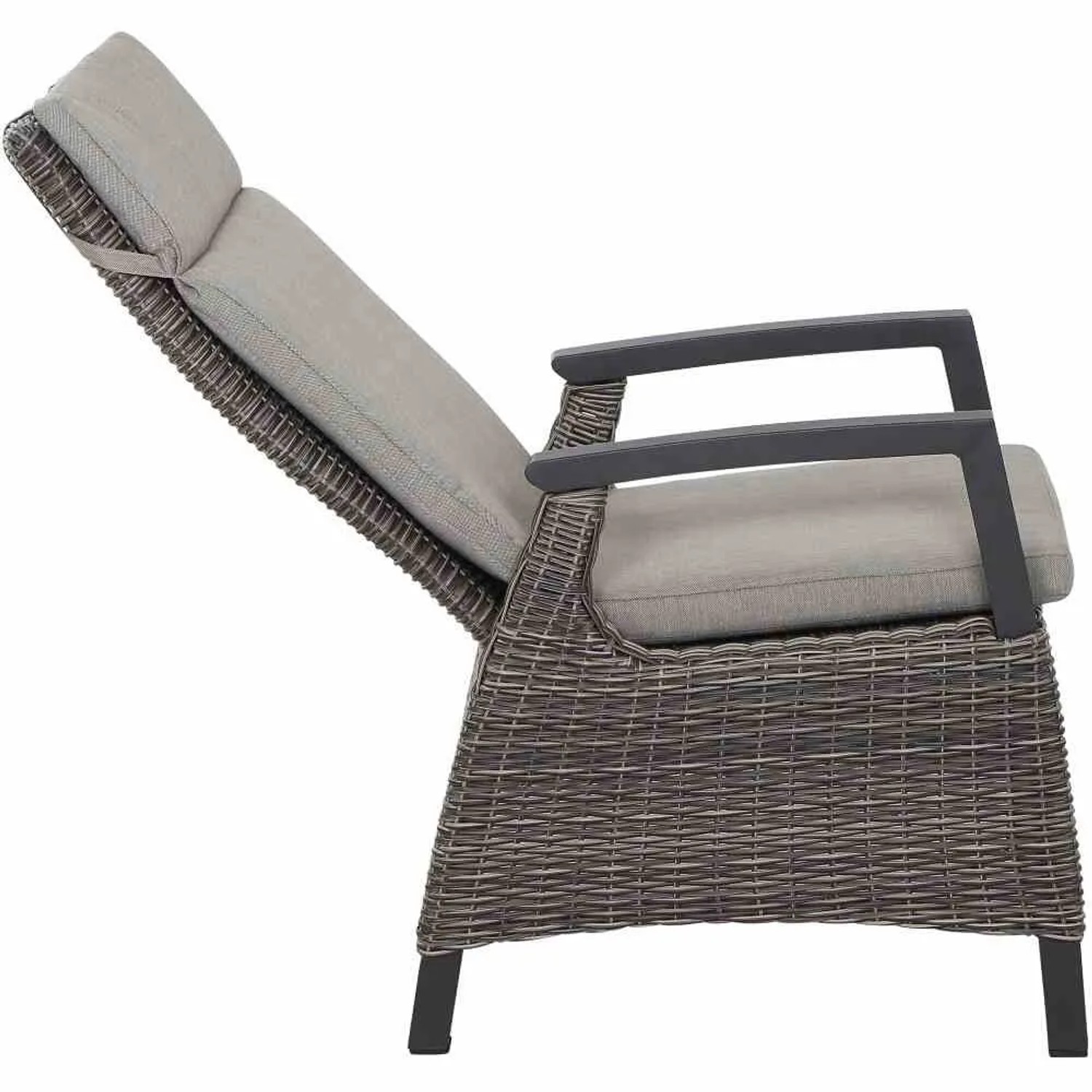 Verstellbarer Siena Garden Corido Dining Move Sessel in Anthrazit-Matt mit Kissen.