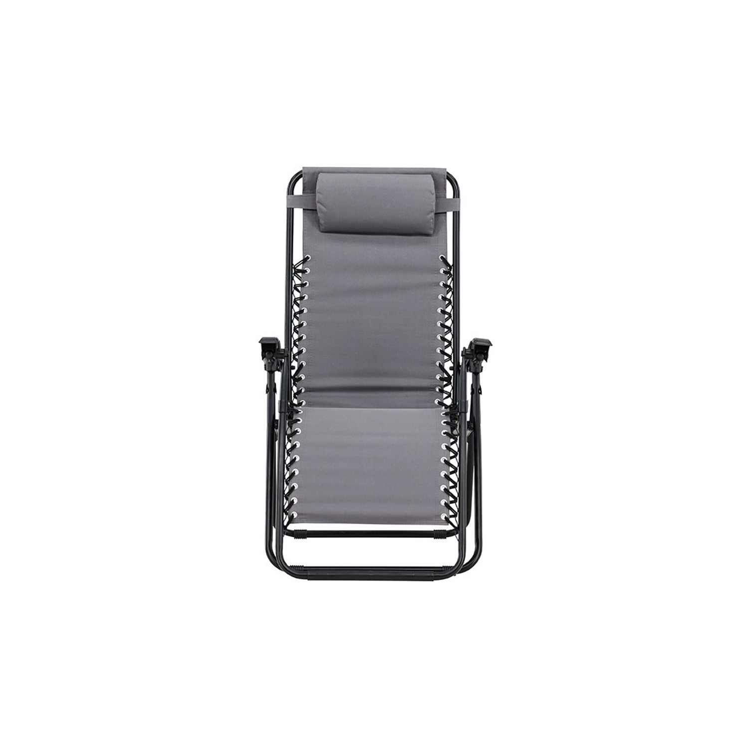 ebuy24 Vulcano Liegestuhl Grau Ohne Kissen Sitzhöhe cm 38 Sitzbreite cm 44 günstig online kaufen