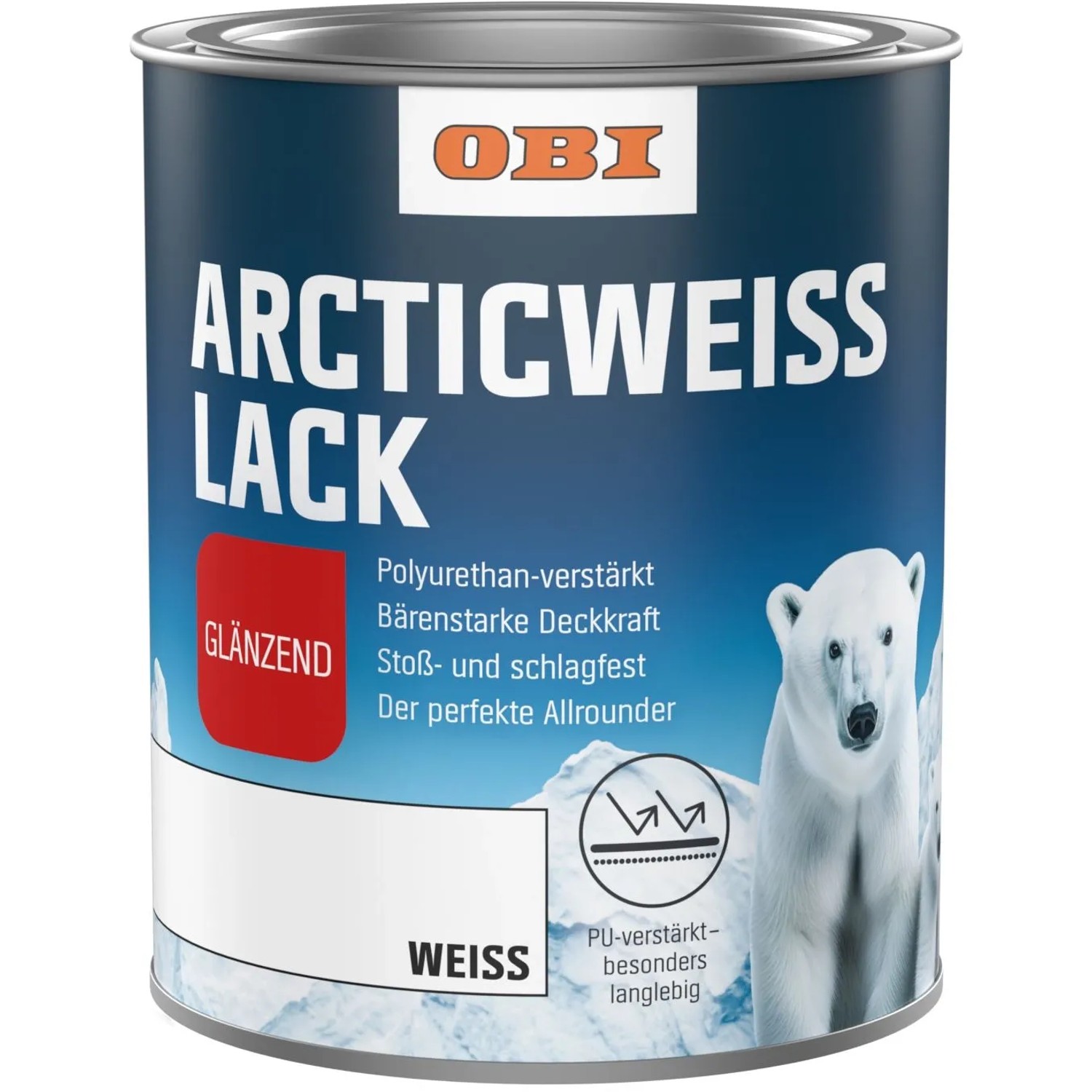 OBI Arctic Weißlack glänzend 375 ml