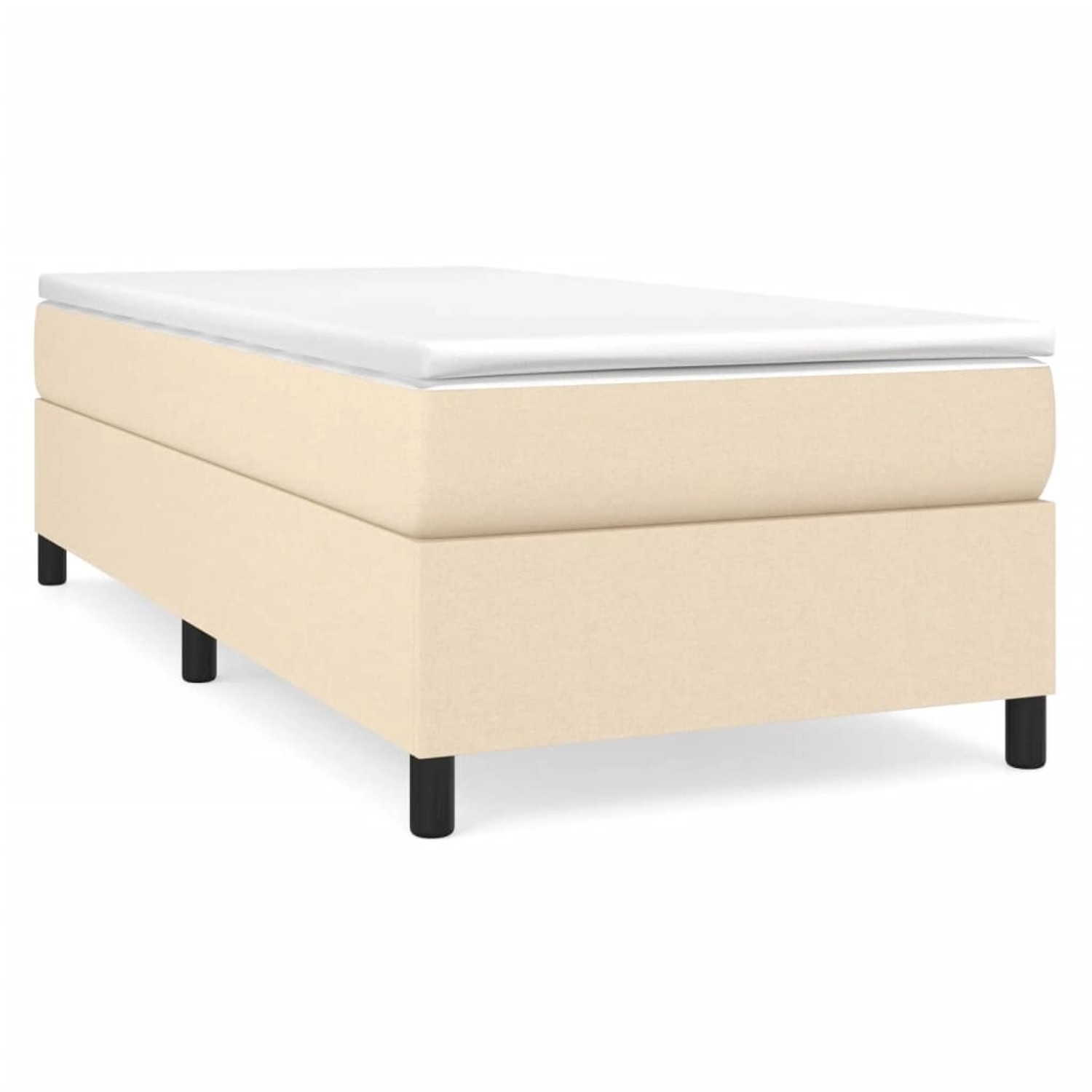 vidaXL Boxspringbett mit Matratze Creme 90x190 cm Stoff 3144388 günstig online kaufen