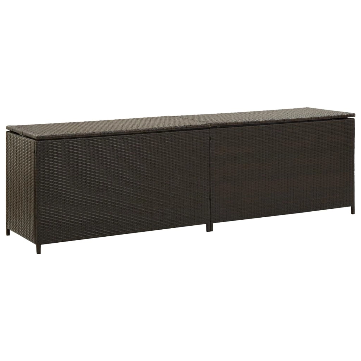 Gartenbox Poly Rattan 200x50x60 Cm Braun günstig online kaufen