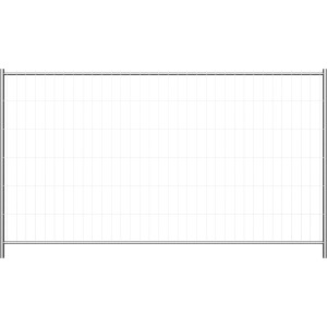 Schake Mobilzaun Light, 3,5 m x 2 m, feuerverzinkt, ohne Haken/Ösen für flexible Absperrung.