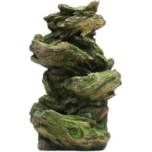 Gartenbrunnen-Set Vernier: Mini-Wasserfall mit LED-Beleuchtung und Pumpe.