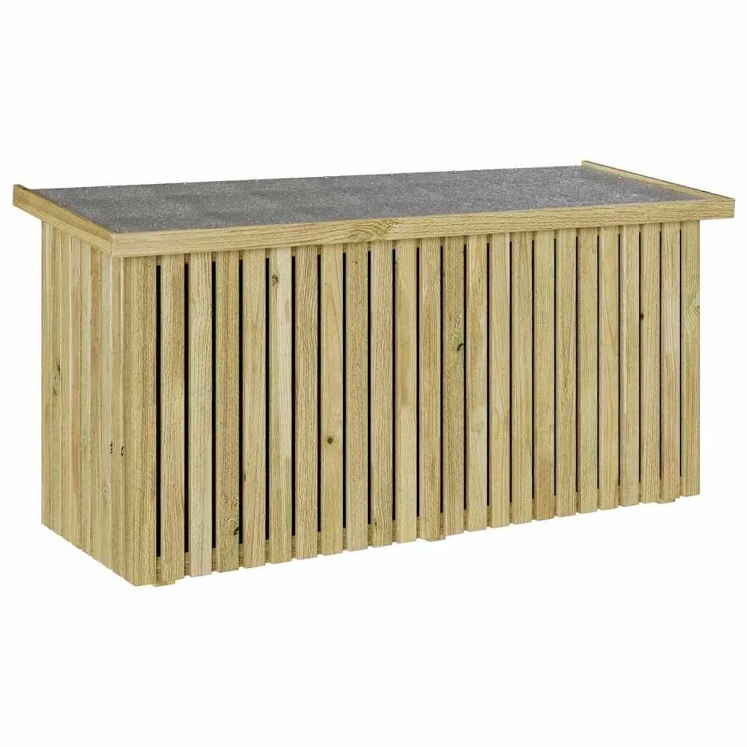 vidaXL Gartenlagerbox mit Speicher Natur 119 x 44 x 58,5 cm 42013043