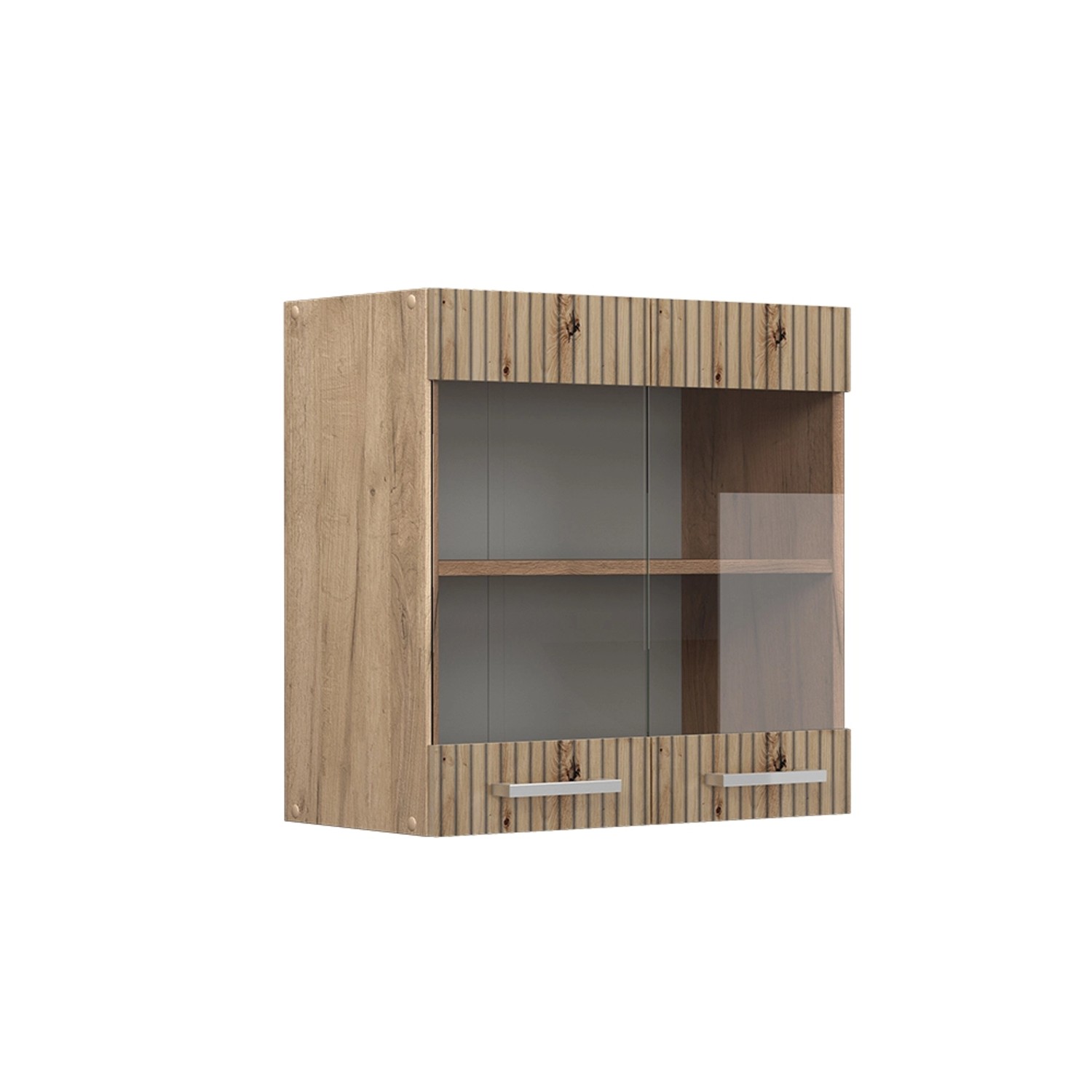 Vicco Küchenglasschrank R-Line Glashängeschrank Artisan-Eiche/Goldkraft Eiche 60 cm