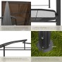 Tectake Grillpavillon Asado Gute Luftzirkulation Wetterfest  240 x 150 x 234 cm Grau_5