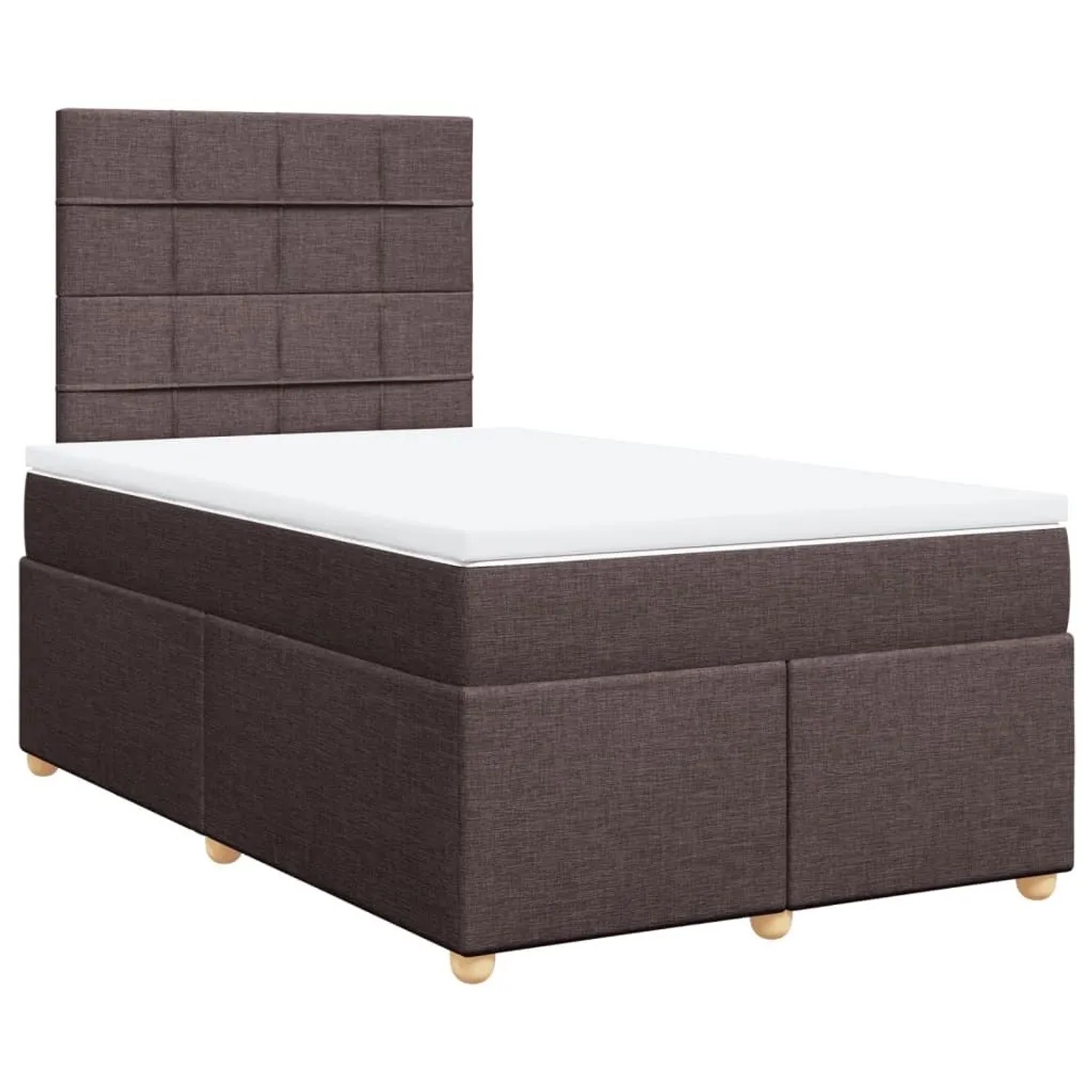 vidaXL Boxspringbett mit Matratze Dunkelbraun 120x190 cm Stoff 3291222 günstig online kaufen