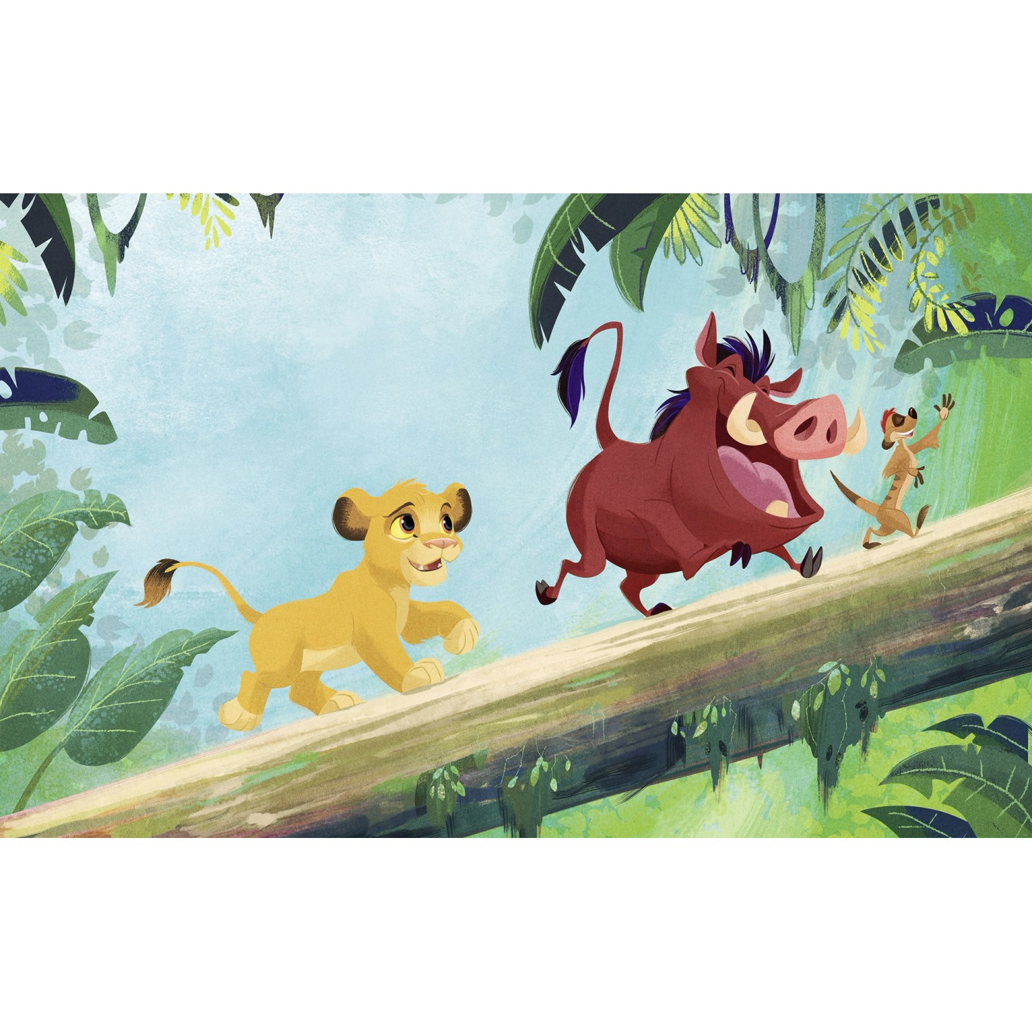 Komar Vlies Fototapete Disney The Lion King Classic Jungle Team Bunt günstig online kaufen