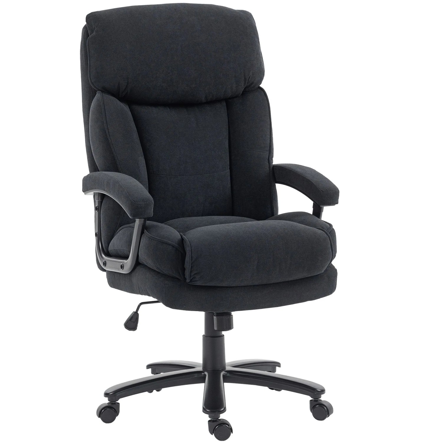 HOMCOM Chefsessel Polyester 79L x 68,5B x 117-125cm Schwarz